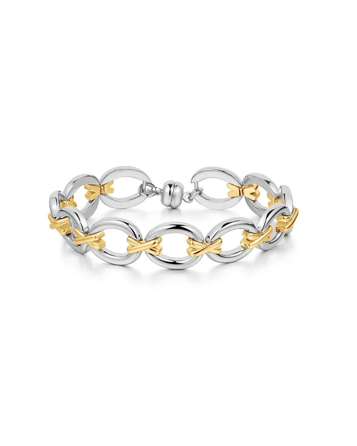 TwoTone Chain Bracelet Luv Aj Bracelets TwoTone Chain Bracelet Luv Aj Bracelets