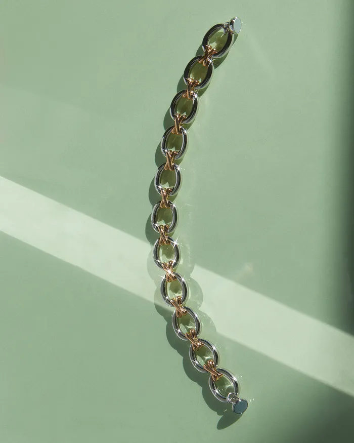 TwoTone Chain Bracelet Luv Aj Bracelets TwoTone Chain Bracelet Luv Aj Bracelets