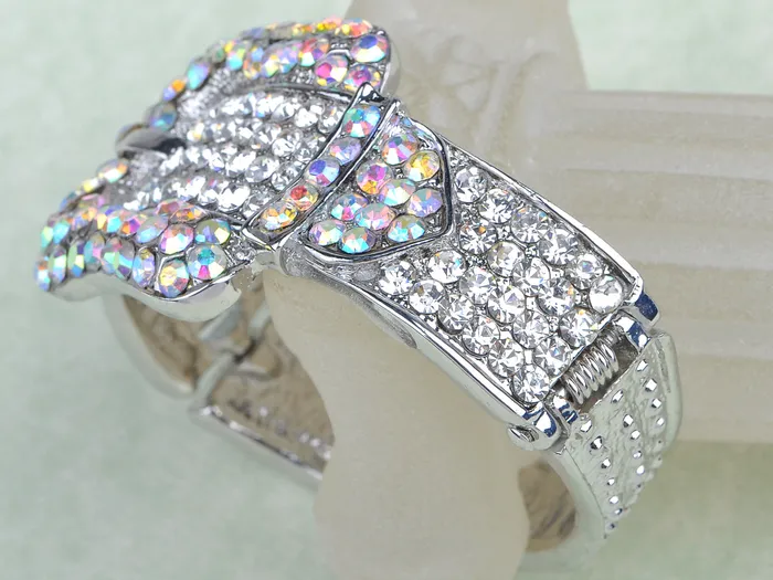 Alilang Bracelets Iridescent Colored Belt Buckle Cuff Bracelet Alilang Bracelets Iridescent Colored Belt Buckle Cuff Bracelet