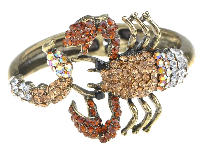 Alilang Bracelets Scorpion Wrap Bangle Bracelet Topaz Colored Scorpio