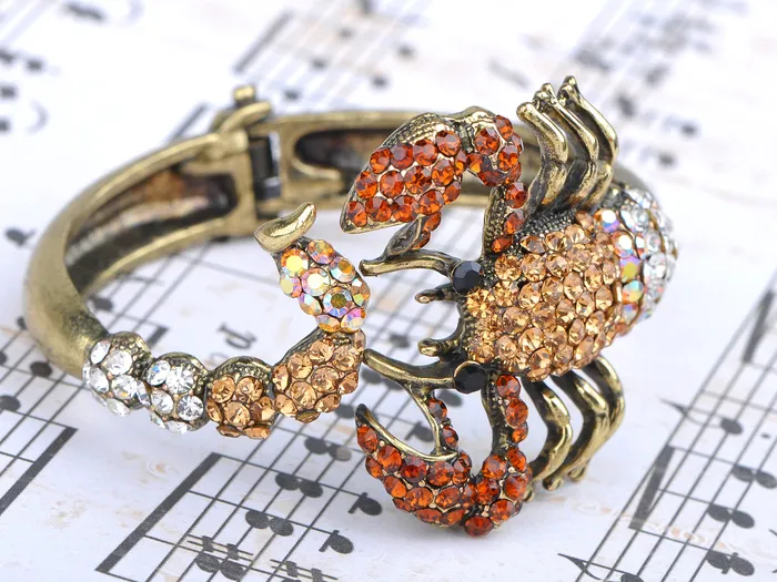 Alilang Bracelets Scorpion Wrap Bangle Bracelet Topaz Colored Scorpio Alilang Bracelets Scorpion Wrap Bangle Bracelet Topaz Colored Scorpio