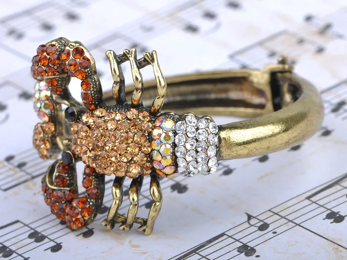 Alilang Bracelets Scorpion Wrap Bangle Bracelet Topaz Colored Scorpio Alilang Bracelets Scorpion Wrap Bangle Bracelet Topaz Colored Scorpio