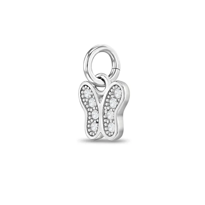 Bracelets Charms CZ Butterfly Charm Kids Childrens Girls for Charm Bracelet Sterling Silver