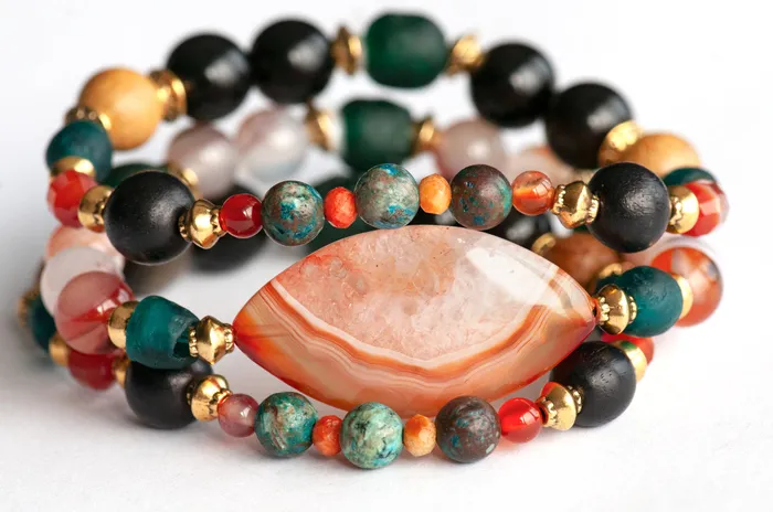 Bracelets Fierce Lynx Designs Voyage to Nairobi Carnelian and Obsidian Bracelet Set Bracelets Fierce Lynx Designs Voyage to Nairobi Carnelian and Obsidian Bracelet Set