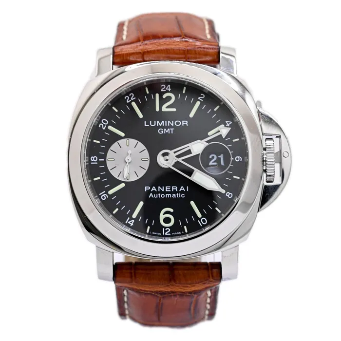 Bracelets Panerai Mens Luminor GMT Stainless Steel 44mm Black Dial Watch Reference PAM0088 Happy Jewelers Bracelets Panerai Mens Luminor GMT Stainless Steel 44mm Black Dial Watch Reference PAM0088 Happy Jewelers
