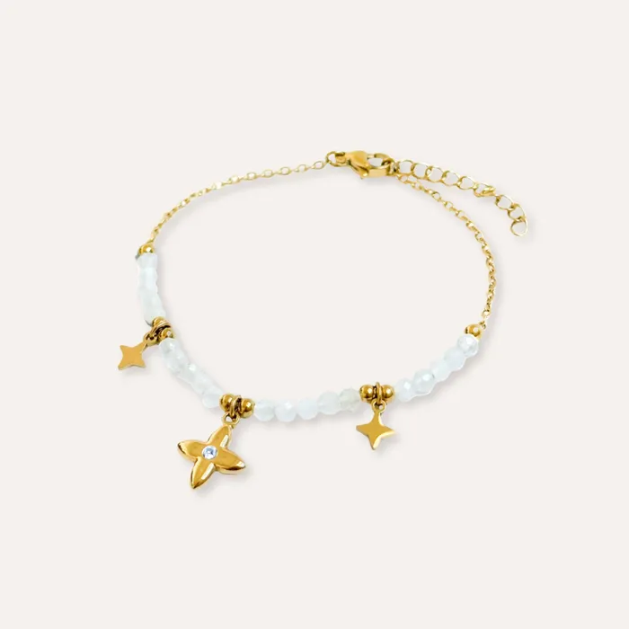 Bracelets Sun Bracelet en acier inoxydable et perles Unique Jewelry Paris