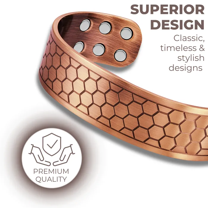Bracelets Willis Judd Mens Pure Copper Magnetic Bangle Bracelet