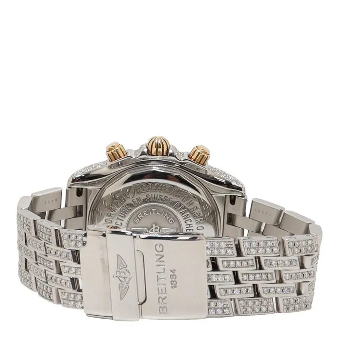 Breitling Evolution Chronomat Diamond Watch with Mother of Pearl Diamond Dial Watch Reference B13356 Happy Jewelers Watches