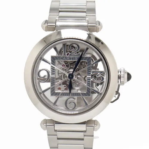 Cartier Mens Pasha Stainless Steel 41mm Skeleton Dial Watch Reference WHPA0007 Happy Jewelers Bracelets Cartier Mens Pasha Stainless Steel 41mm Skeleton Dial Watch Reference WHPA0007 Happy Jewelers Bracelets