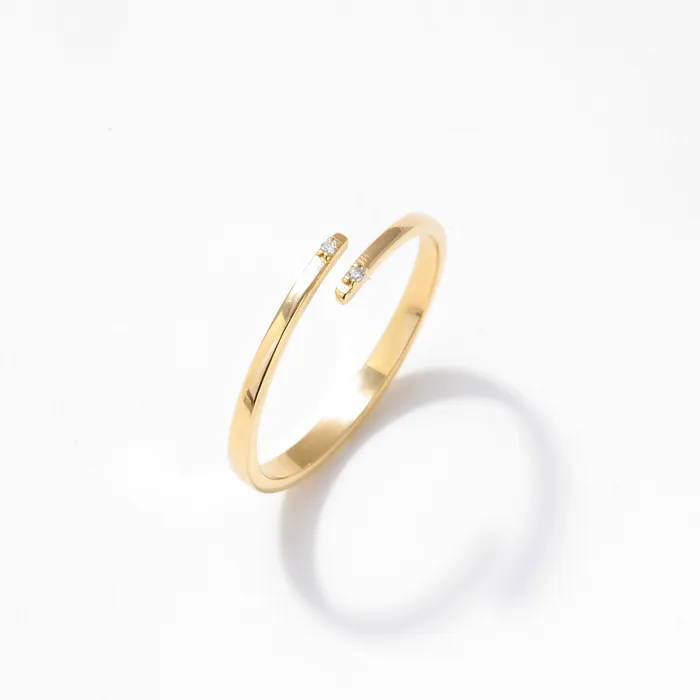 Diamond Open Bypass Ring Gelin Diamond Rings