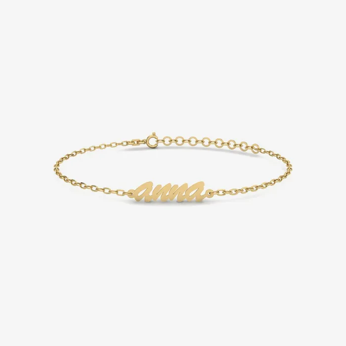Gelin Diamond Bracelets Cursive Name Bracelet