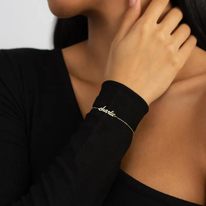Gelin Diamond Bracelets Cursive Name Bracelet