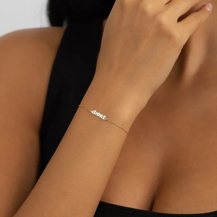 Gelin Diamond Bracelets Cursive Name Bracelet