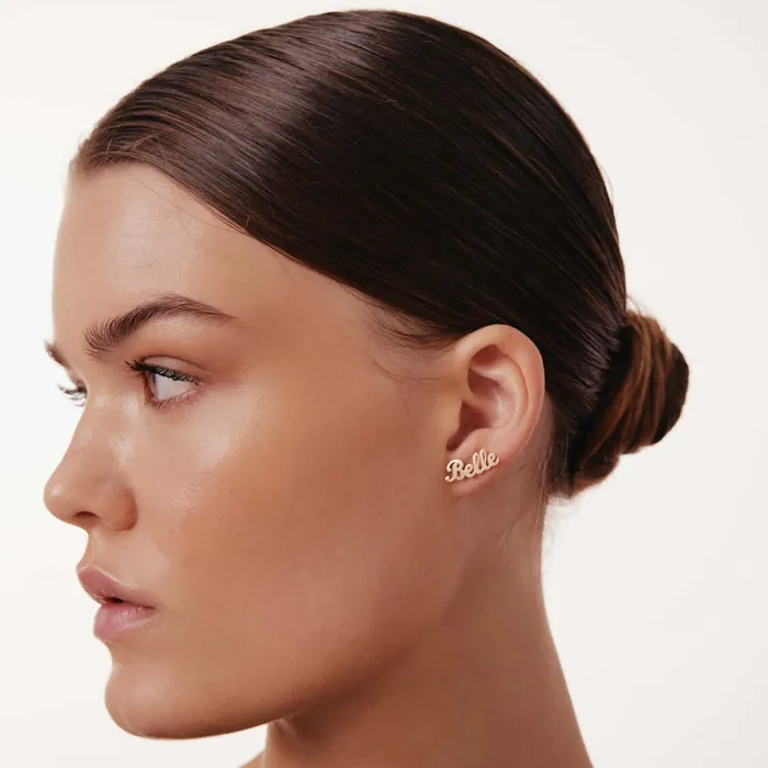 Gelin Diamond Earrings Name Stud Earring