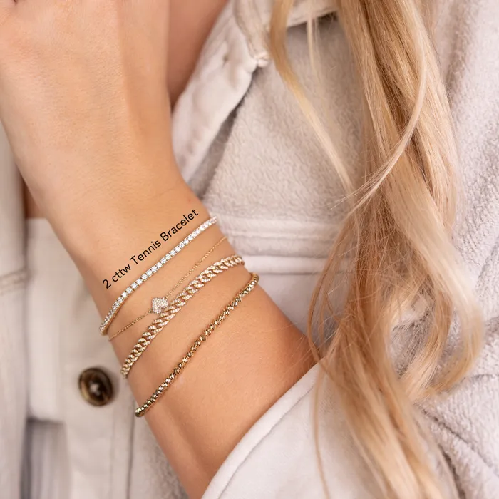 Happy Jewelers Bracelets Lab Grown Diamond Tennis Bracelet