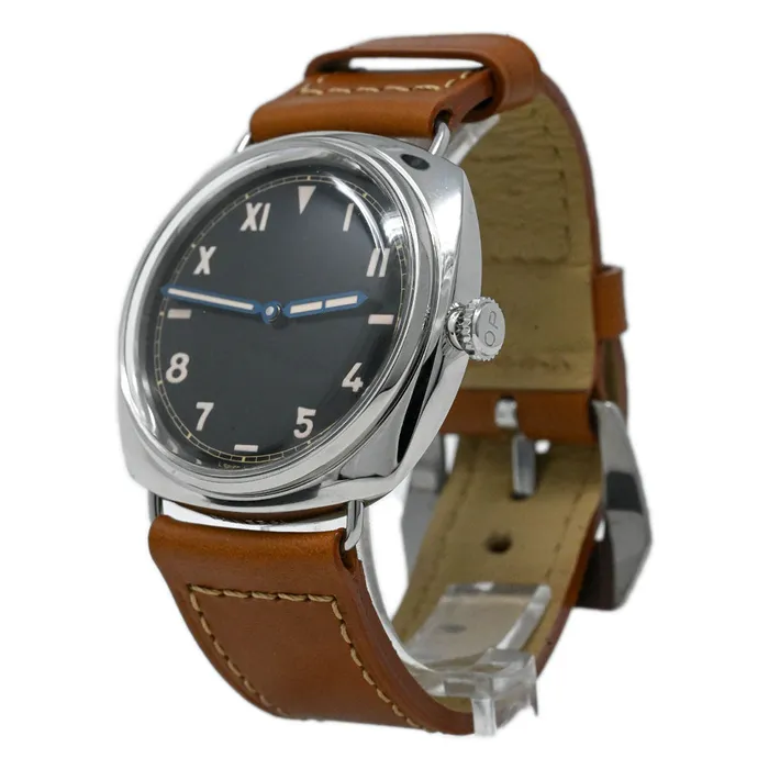 Happy Jewelers Bracelets Limited Edition Panerai Mens Radiomir 1936 Stainless Steel 47mm Black California Dial Watch Reference PAM00249