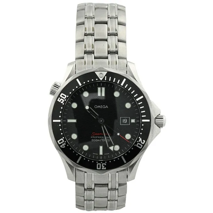 Happy Jewelers Bracelets Omega Mens Seamaster 300m Quartz Stainless Steel 41mm Black Dot Dial Watch Reference 21230416101001 Happy Jewelers Bracelets Omega Mens Seamaster 300m Quartz Stainless Steel 41mm Black Dot Dial Watch Reference 21230416101001