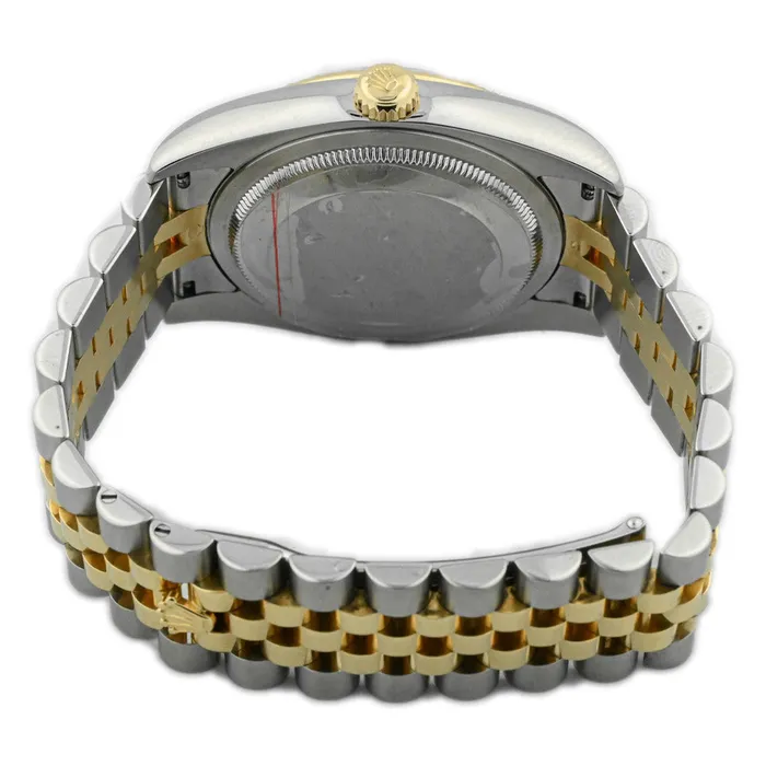 Happy Jewelers Bracelets Rolex Datejust TwoTone Stainless Steel Yellow Gold 36mm Champagne Stick Dial Watch Reference 116233