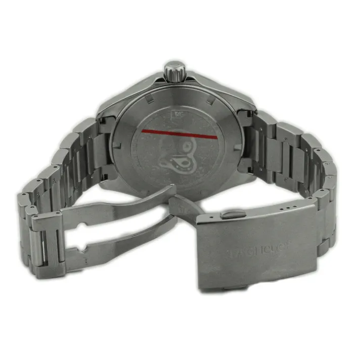 Happy Jewelers Bracelets Tag Heuer Mens Aquaracer Quartz Stainless Steel 41mm Blue Stick Dial Watch Reference WAY1112BA0928
