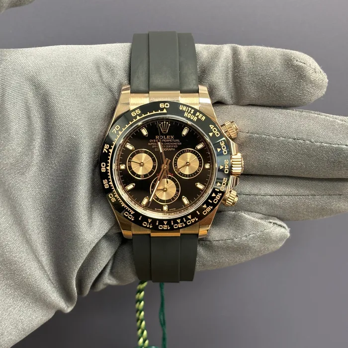 Happy Jewelers Watches Rolex Daytona 40mm Black Dial Watch Ref 116515LN