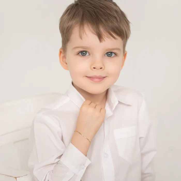 In Season Jewelry Wholesale 14k Gold 5565 Figaro Chain Toddler Kids Boys Bracelet Bracelets