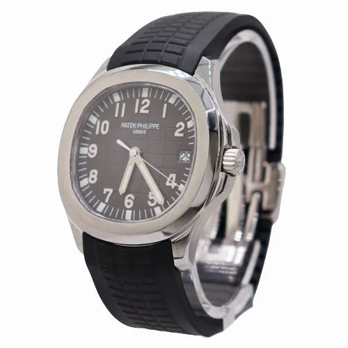 Patek Philippe Mens Aquanaut Stainless Steel 41mm Black Embossed Dial Watch Ref 51671A001 Happy Jewelers Bracelets