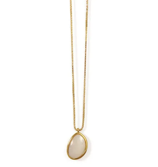 Refined by AnnaKaci Necklaces Natural Iridescent Stone Pendant Necklace
