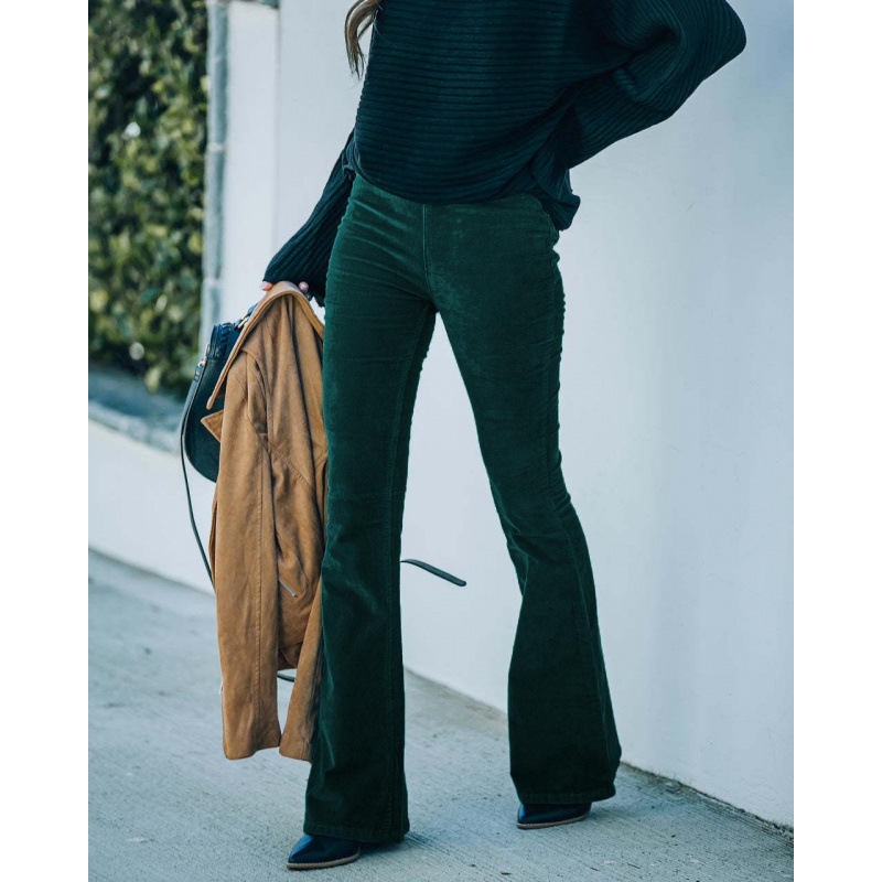 Womens Pants & Trousers |  Micro Corduroy High-Waist Winter Break Flare Pant Clothing Pants & Trousers